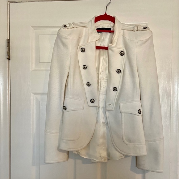 Zara Jackets & Coats Zara Women White Coat Poshmark
